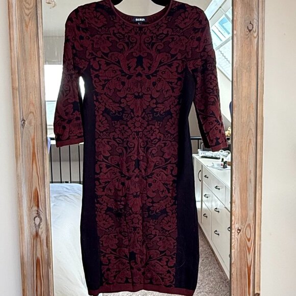 Baroque Floral Jacquard Dress - Picture 1 of 8